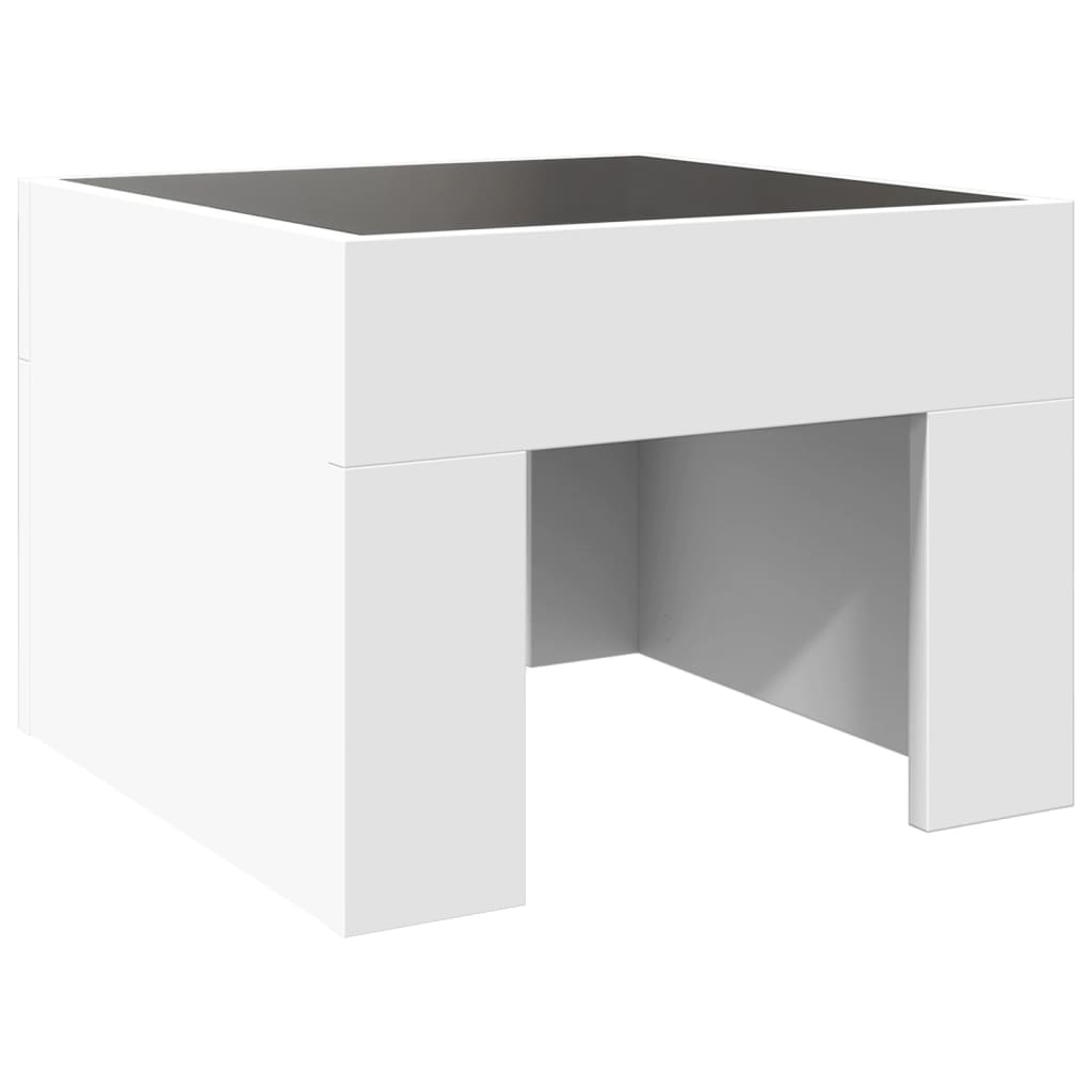 vidaXL Mesa de centro con LED Infinity blanca 40x40x30 cm