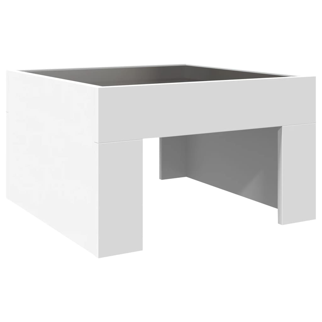 vidaXL Mesa de centro con Infinity LED blanco 50x50x30 cm