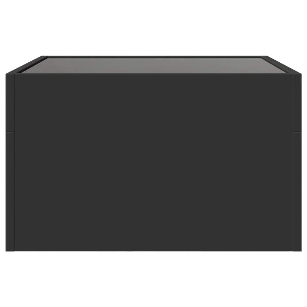 vidaXL Mesa de centro con Infinity LED negro 50x50x30 cm