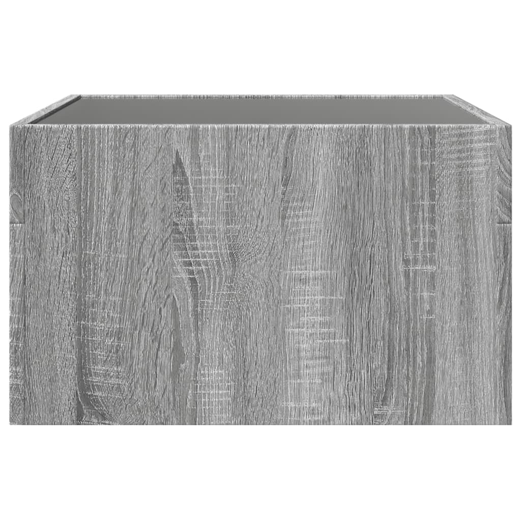 vidaXL Mesa de centro con Infinity LED gris Sonoma 50x50x30 cm