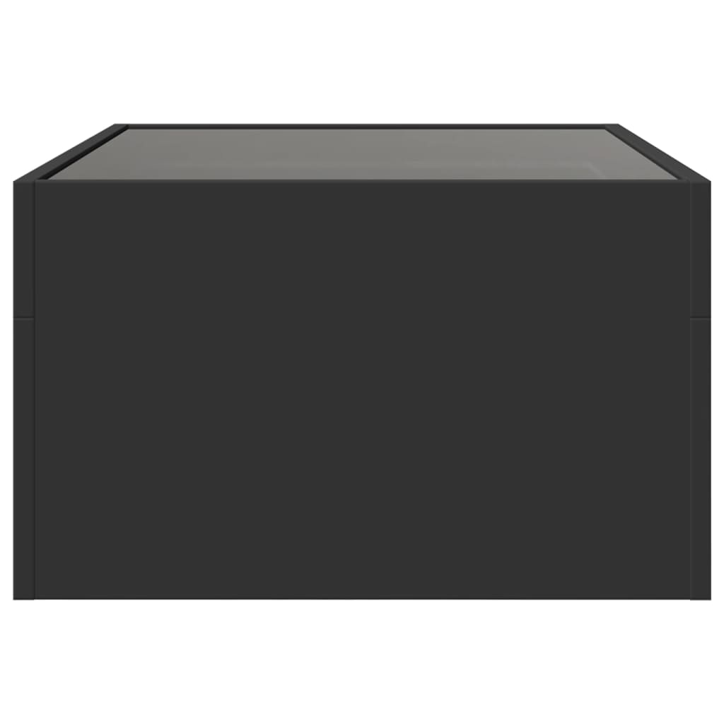 vidaXL Mesa de centro con Infinity LED negro 70x50x30 cm