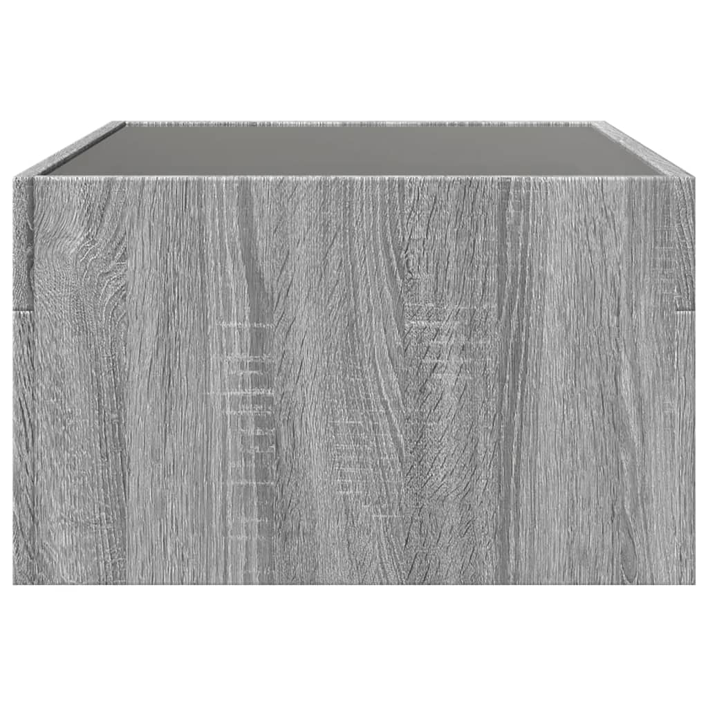 vidaXL Mesa de centro con Infinity LED gris Sonoma 70x50x30 cm