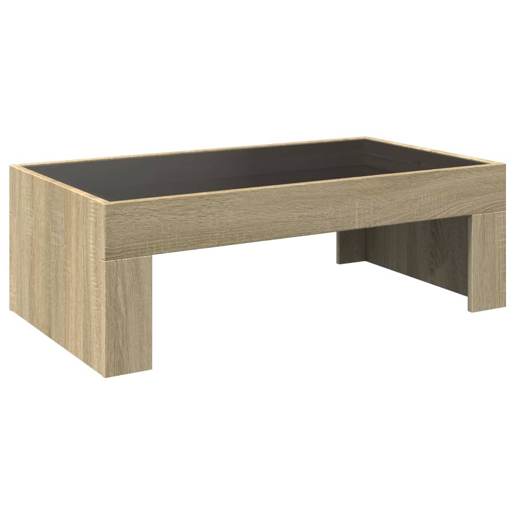 vidaXL Mesa de centro con Infinity LED roble Sonoma 90x50x30 cm