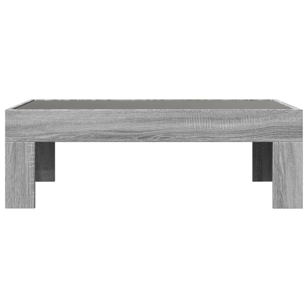 vidaXL Mesa de centro con Infinity LED gris Sonoma 90x50x30 cm