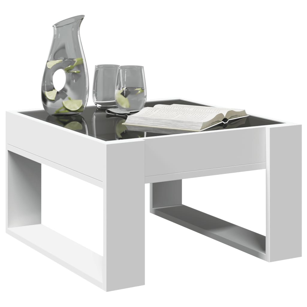 vidaXL Mesa de centro con Infinity LED blanco 50x53x30 cm