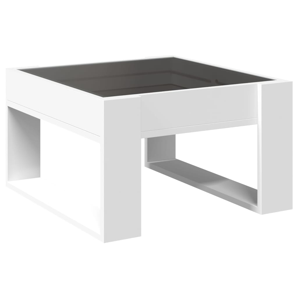 vidaXL Mesa de centro con Infinity LED blanco 50x53x30 cm