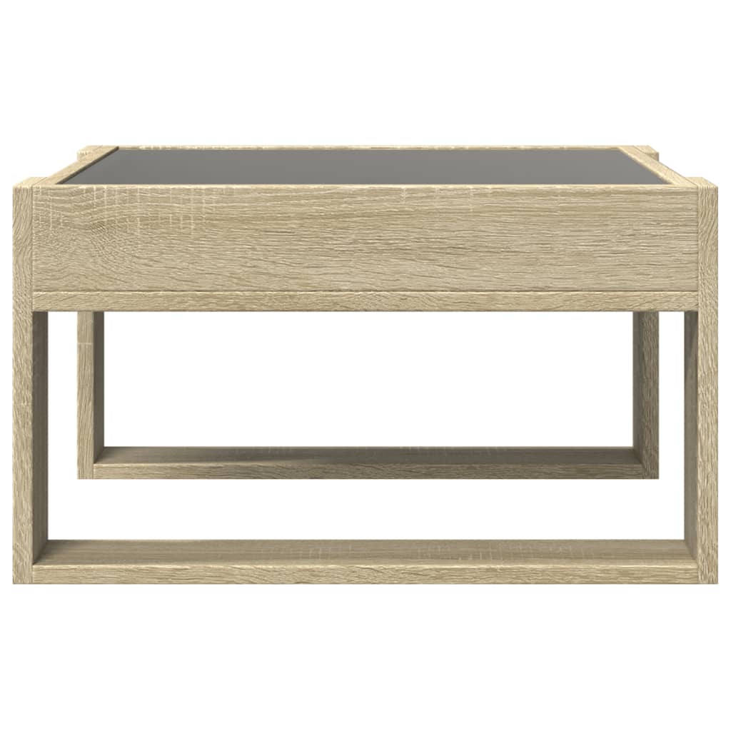 vidaXL Mesa de centro con Infinity LED roble Sonoma 50x53x30 cm