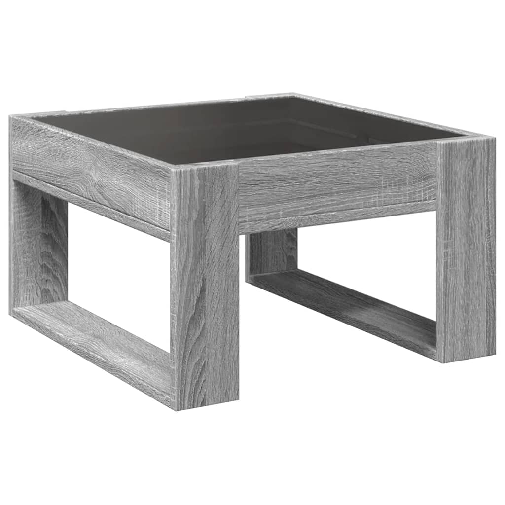 vidaXL Mesa de centro con Infinity LED gris Sonoma 50x53x30 cm