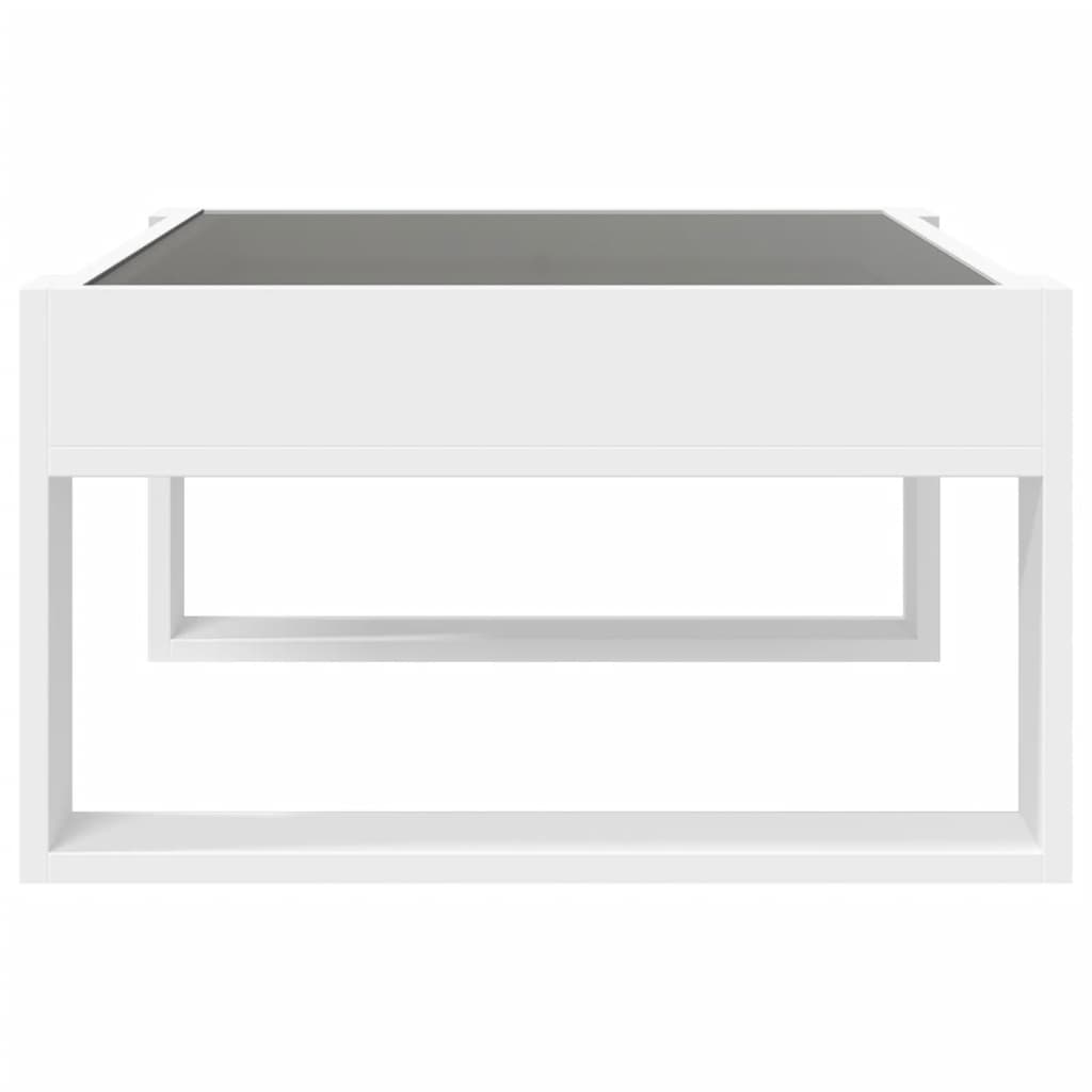 vidaXL Mesa de centro con Infinity LED blanco 70x53x30 cm