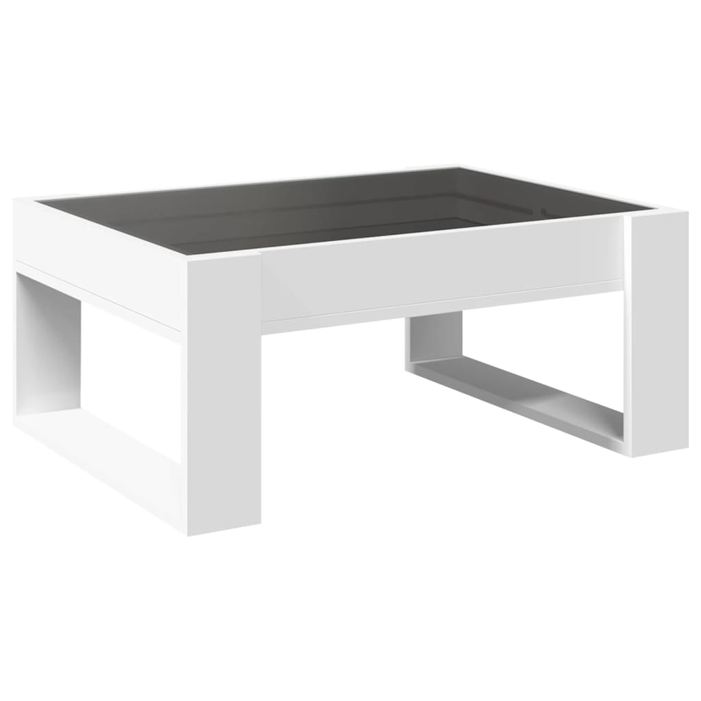 vidaXL Mesa de centro con Infinity LED blanco 70x53x30 cm