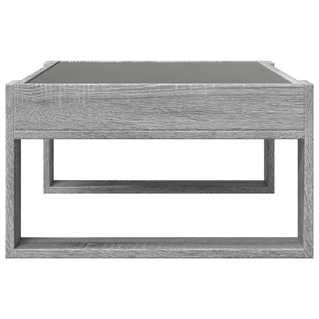 vidaXL Mesa de centro con Infinity LED gris Sonoma 70x53x30 cm