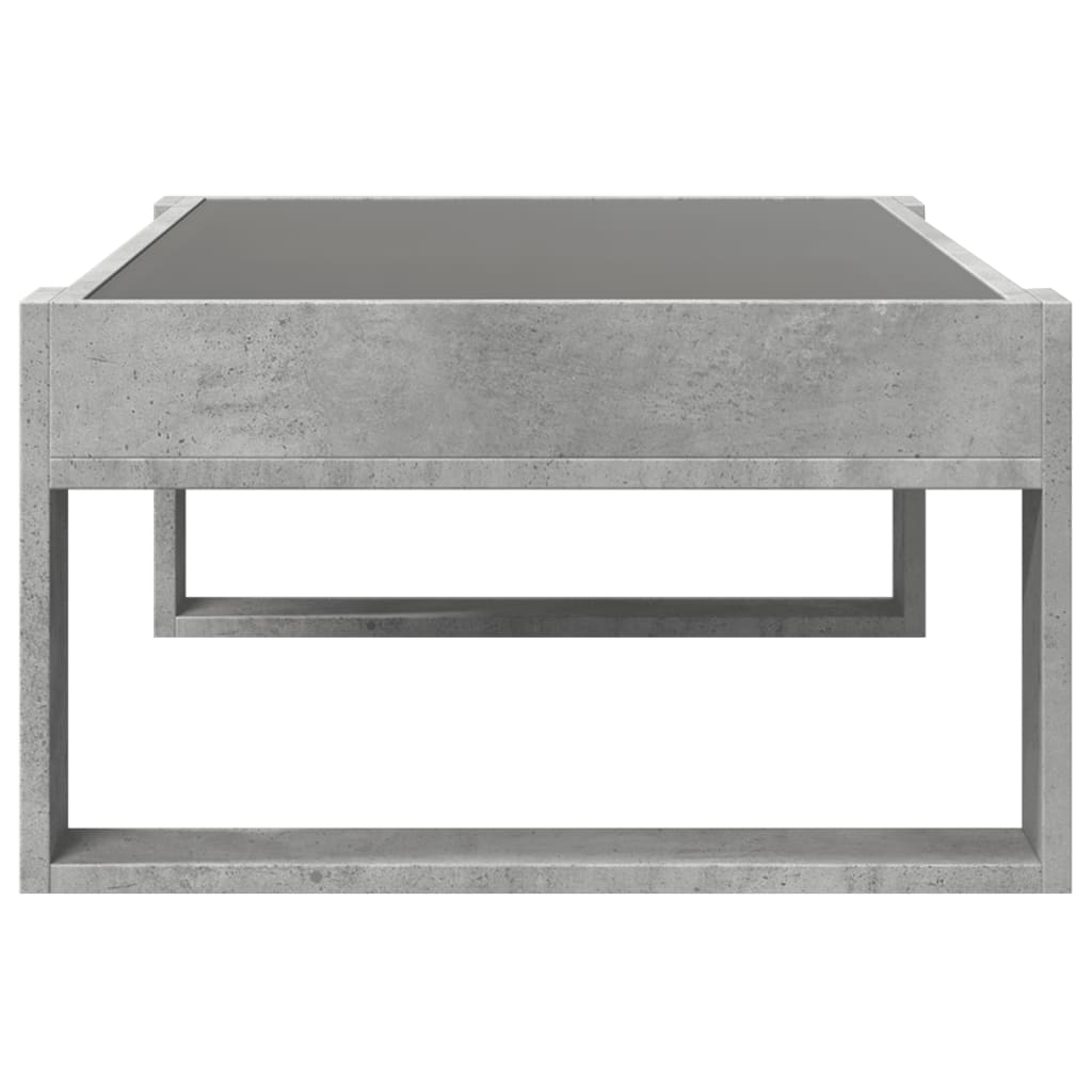 vidaXL Mesa de centro con Infinity LED gris hormigón 90x53x30 cm