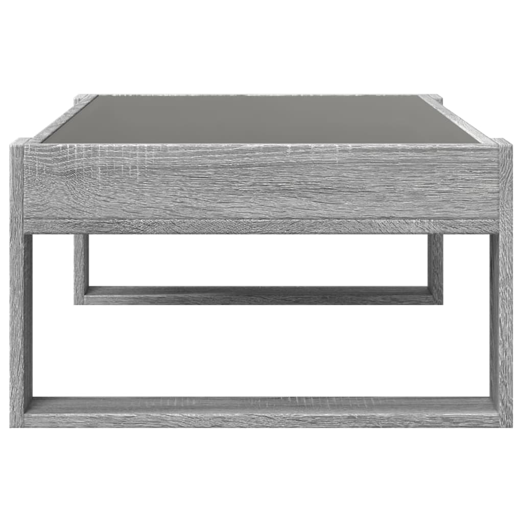 vidaXL Mesa de centro con Infinity LED gris Sonoma 90x53x30 cm