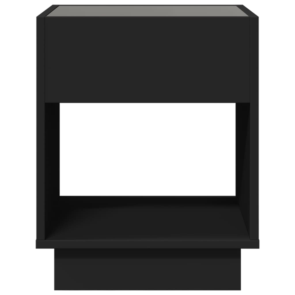 vidaXL Mesa de centro con Infinity LED negro 40x40x50 cm