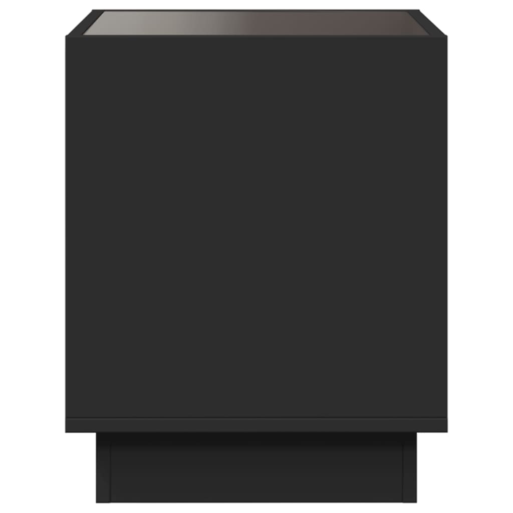 vidaXL Mesa de centro con Infinity LED negro 40x40x50 cm