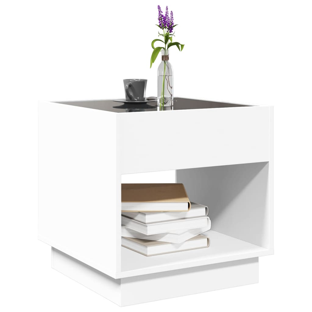 vidaXL Mesa de centro con Infinity LED blanco 50x50x50 cm