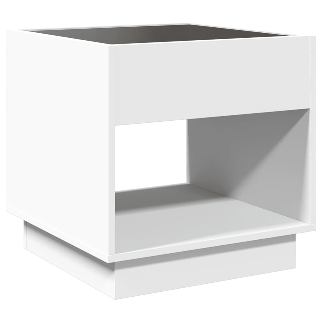 vidaXL Mesa de centro con Infinity LED blanco 50x50x50 cm