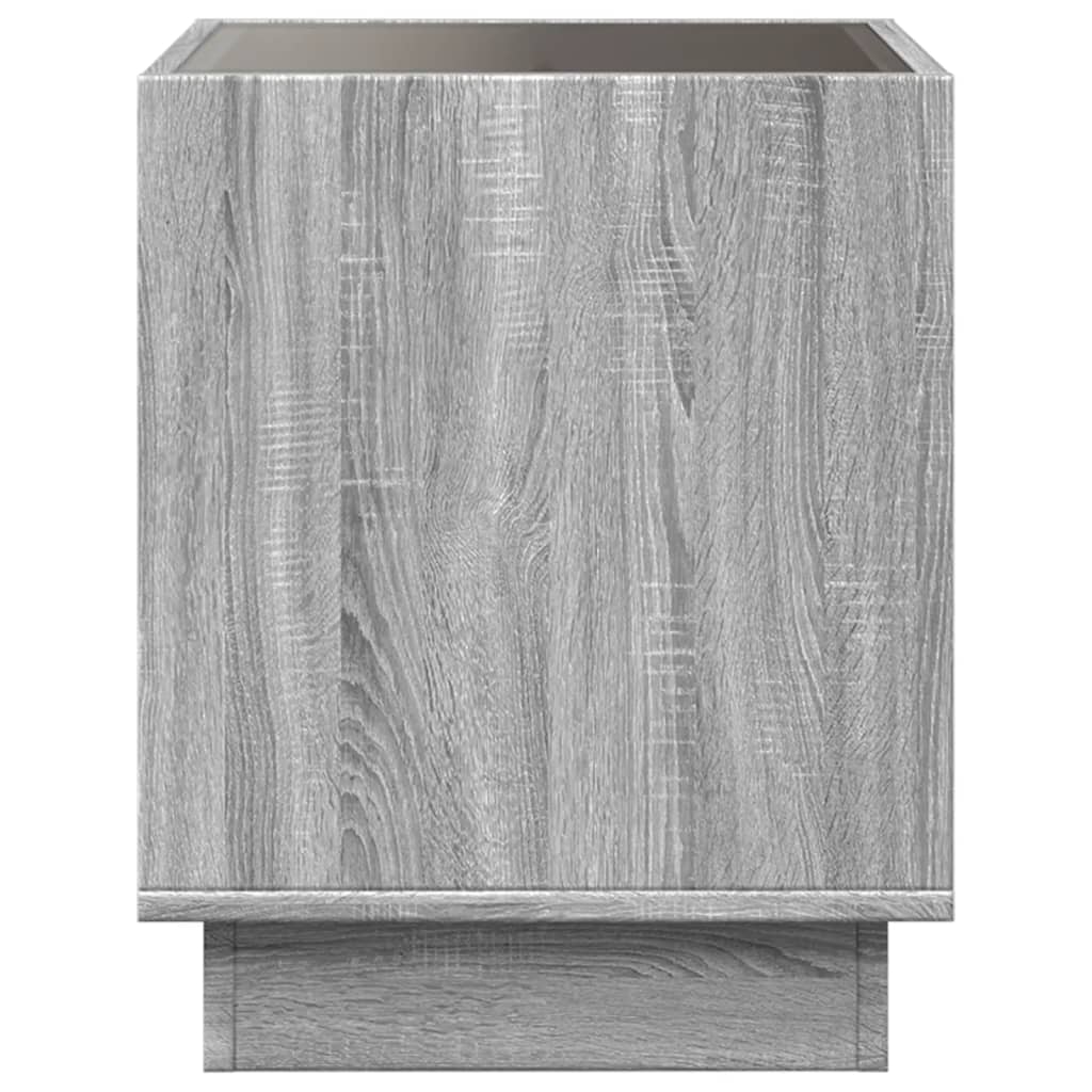 vidaXL Mesa de centro con Infinity LED gris Sonoma 50x50x50 cm