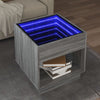 vidaXL Mesa de centro con Infinity LED gris Sonoma 50x50x50 cm