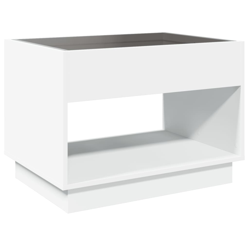 vidaXL Mesa de centro con Infinity LED blanco 70x50x50 cm