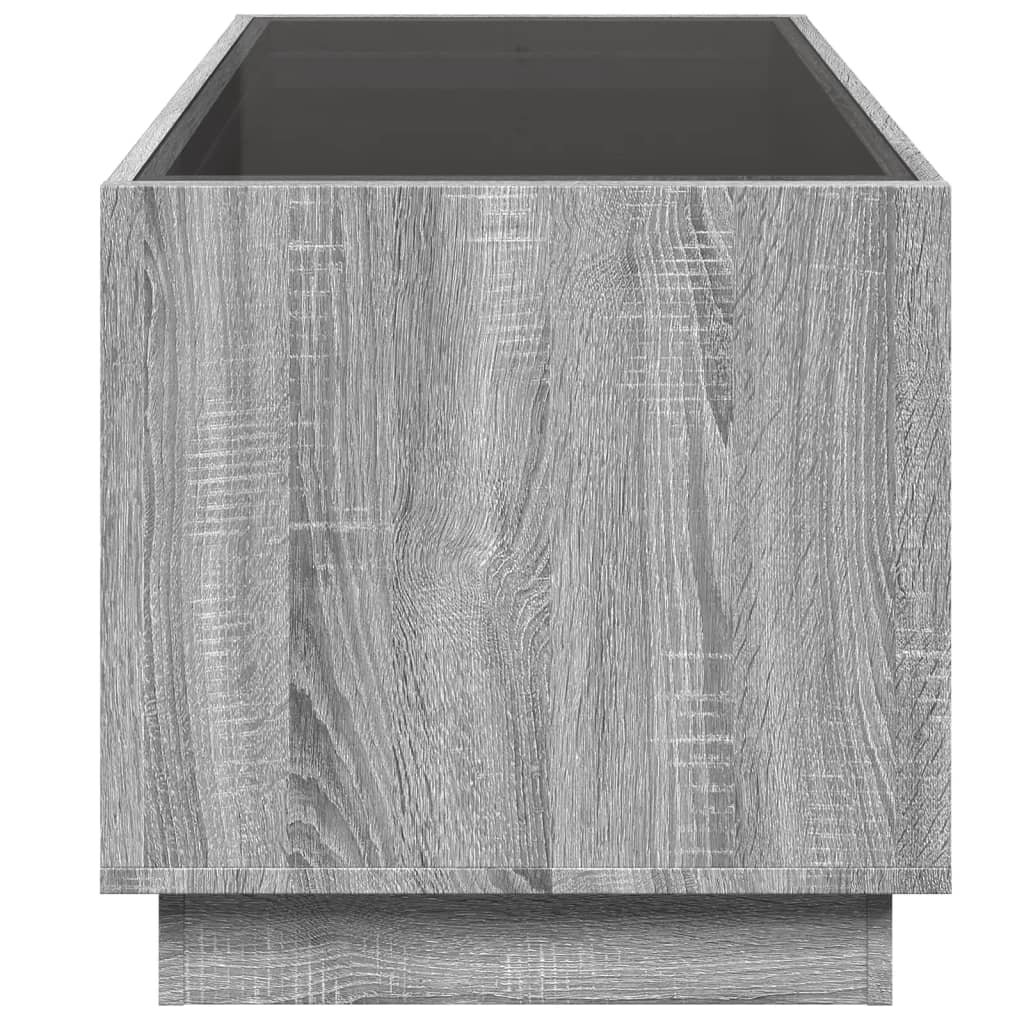 vidaXL Mesa de centro con Infinity LED gris Sonoma 70x50x50 cm