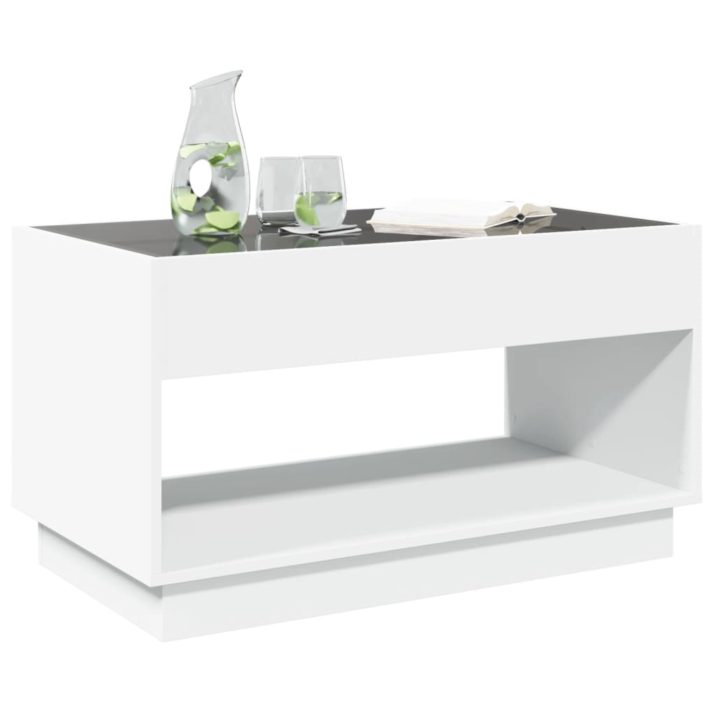 vidaXL Mesa de centro con Infinity LED blanco 90x50x50 cm