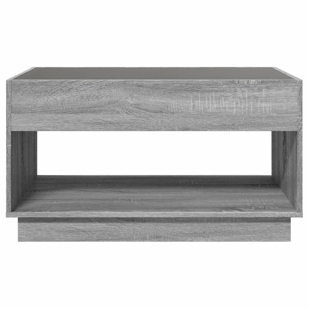 vidaXL Mesa de centro con Infinity LED gris Sonoma 90x50x50 cm