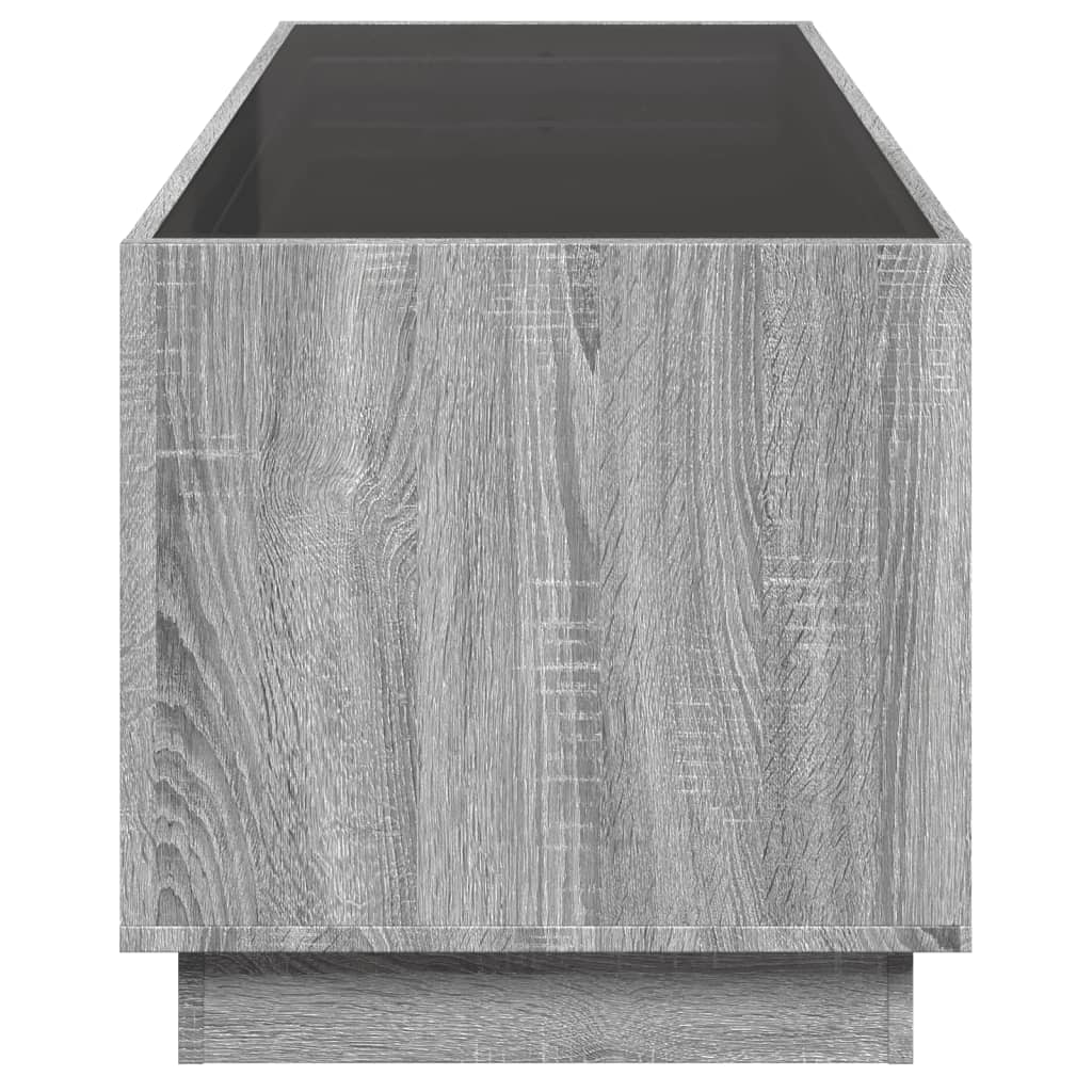 vidaXL Mesa de centro con Infinity LED gris Sonoma 90x50x50 cm