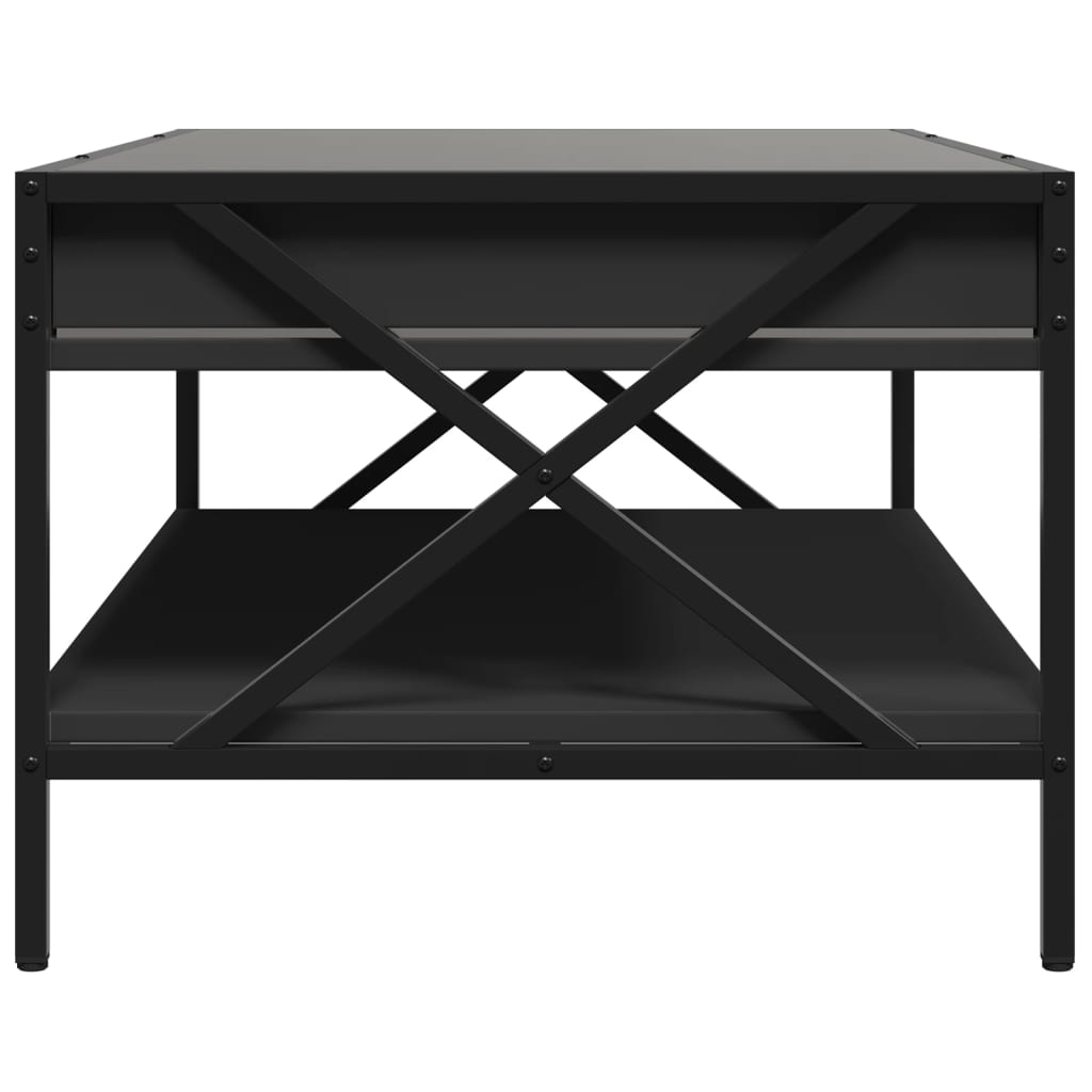 vidaXL Mesa de centro con Infinity LED negro 90x50x38 cm