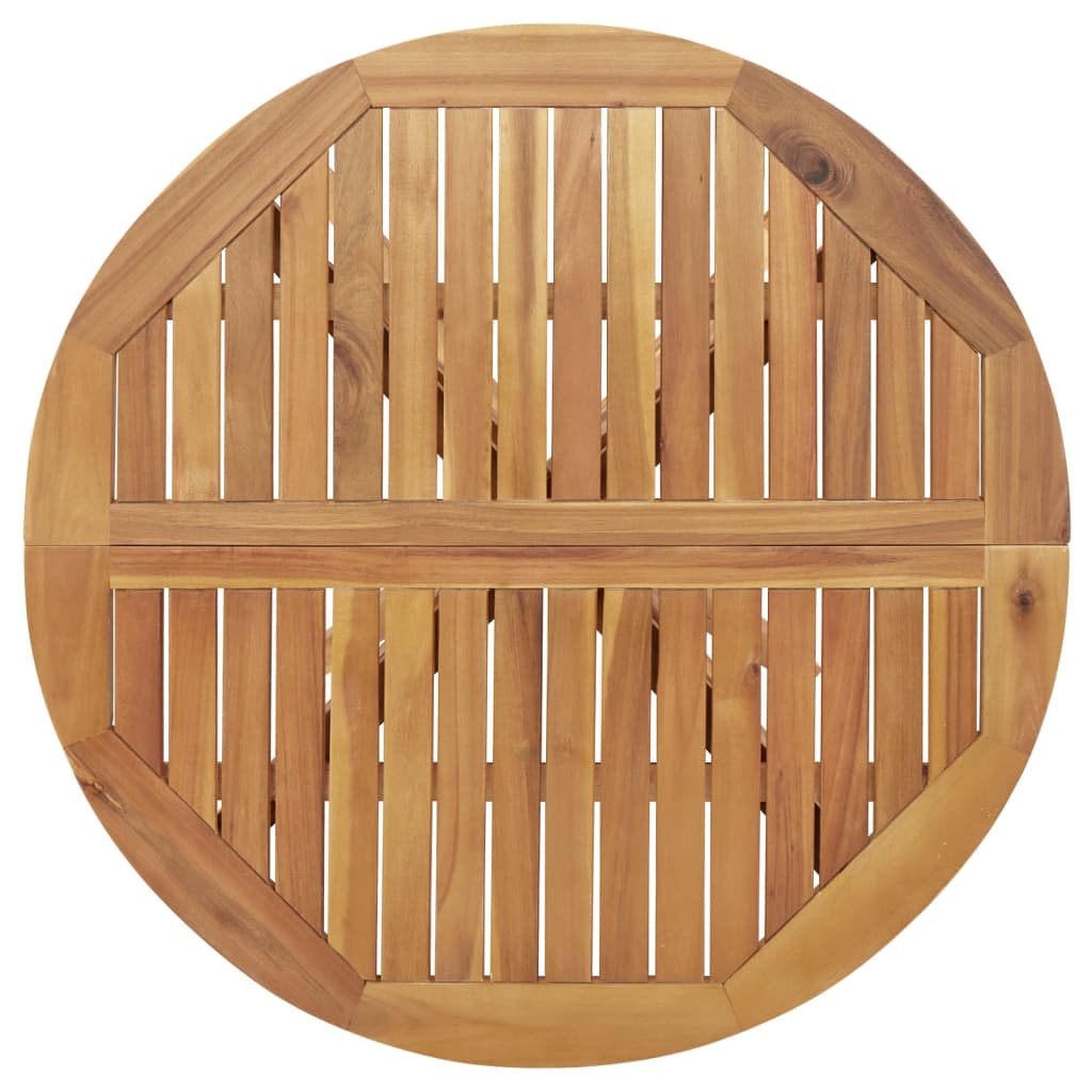 vidaXL Juego de comedor de jardín 3 piezas madera maciza de acacia