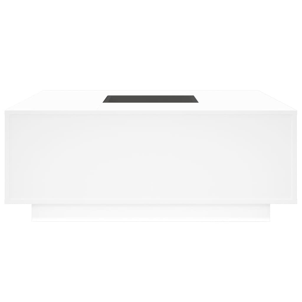 vidaXL Mesa de centro con LED Infinity blanca 100x100x40 cm