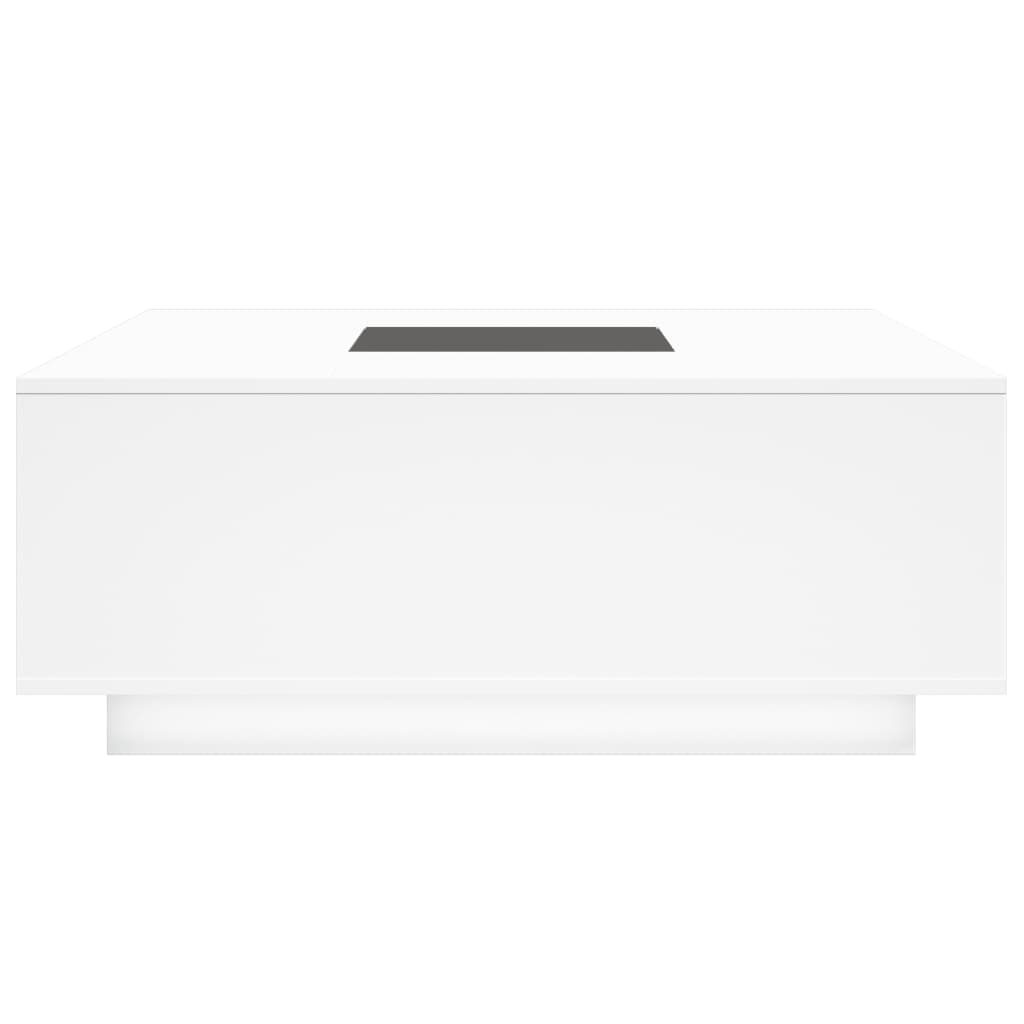 vidaXL Mesa de centro con LED Infinity blanca 100x100x40 cm