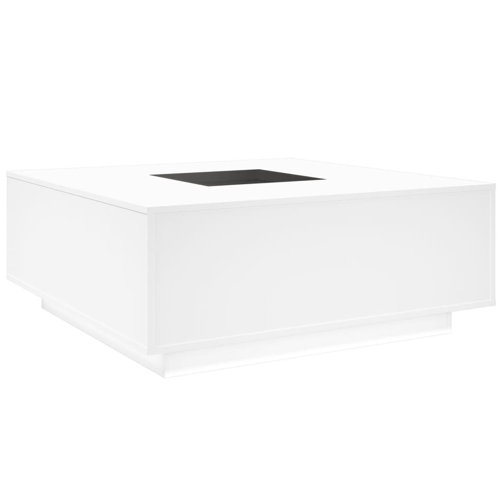 vidaXL Mesa de centro con LED Infinity blanca 100x100x40 cm