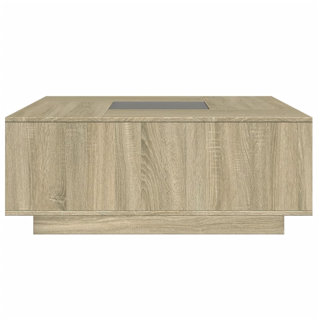 vidaXL Mesa de centro con Infinity LED roble Sonoma 100x100x40 cm