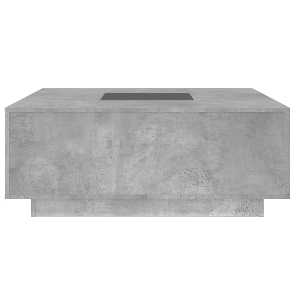 vidaXL Mesa de centro con Infinity LED gris hormigón 100x100x40 cm