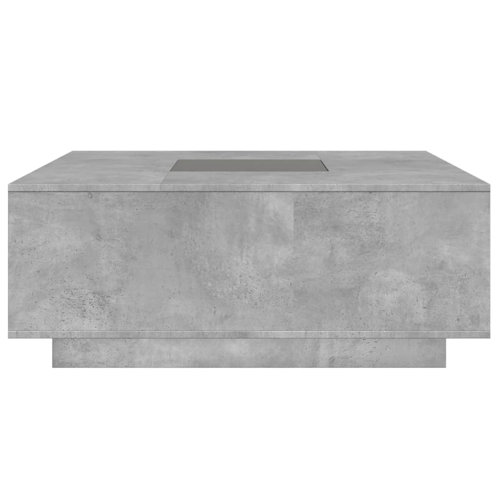 vidaXL Mesa de centro con Infinity LED gris hormigón 100x100x40 cm