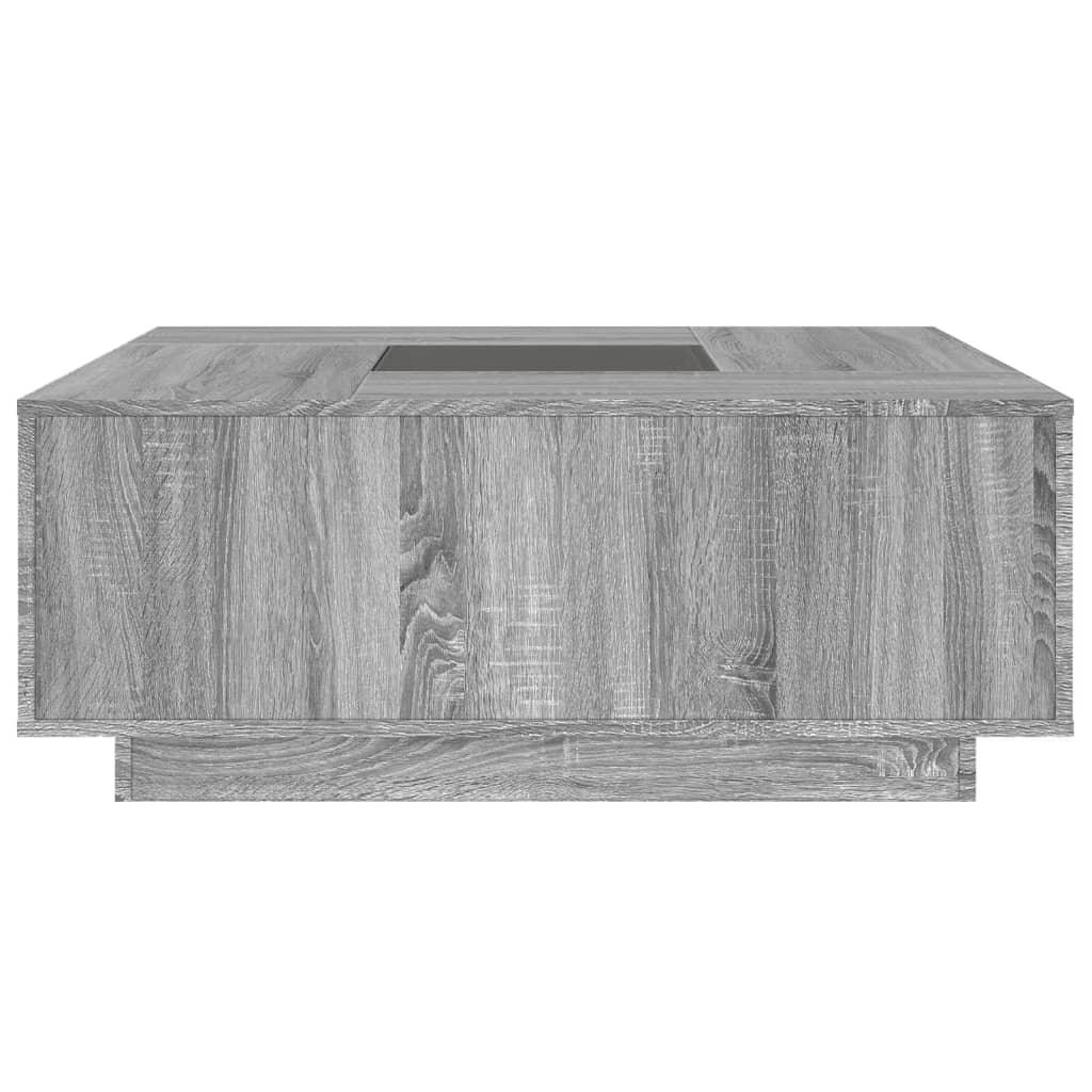 vidaXL Mesa de centro con Infinity LED gris Sonoma 100x100x40 cm