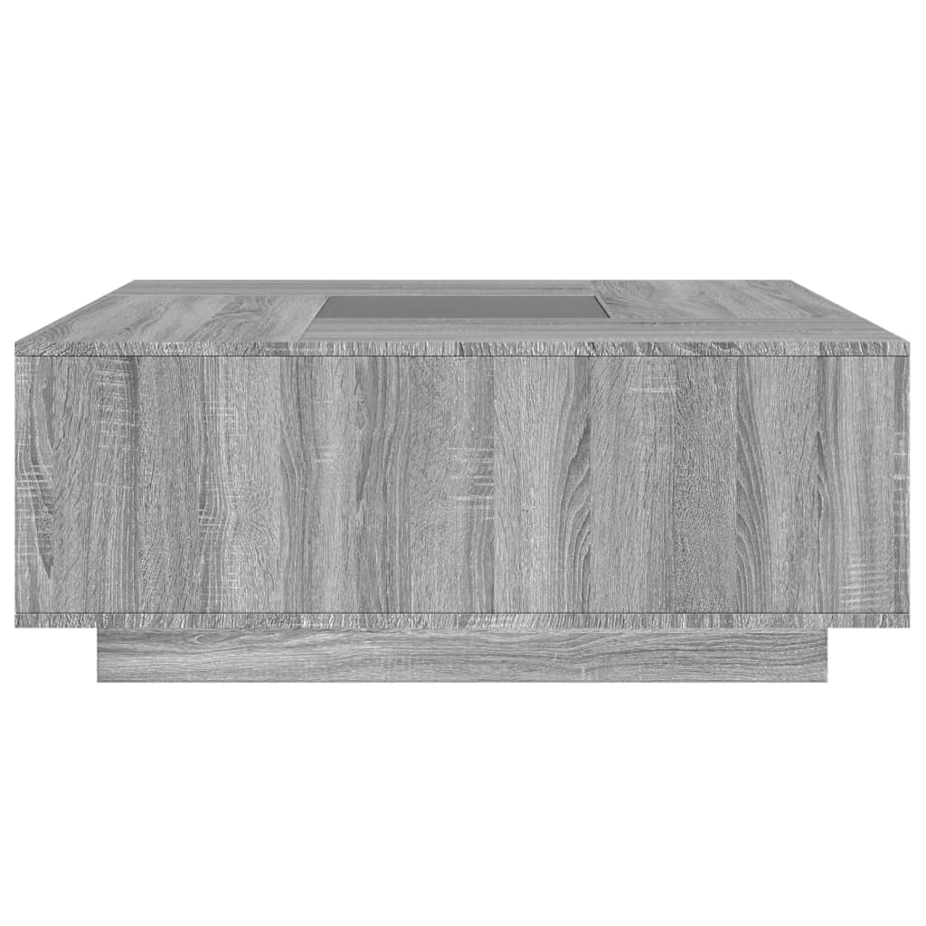 vidaXL Mesa de centro con Infinity LED gris Sonoma 100x100x40 cm