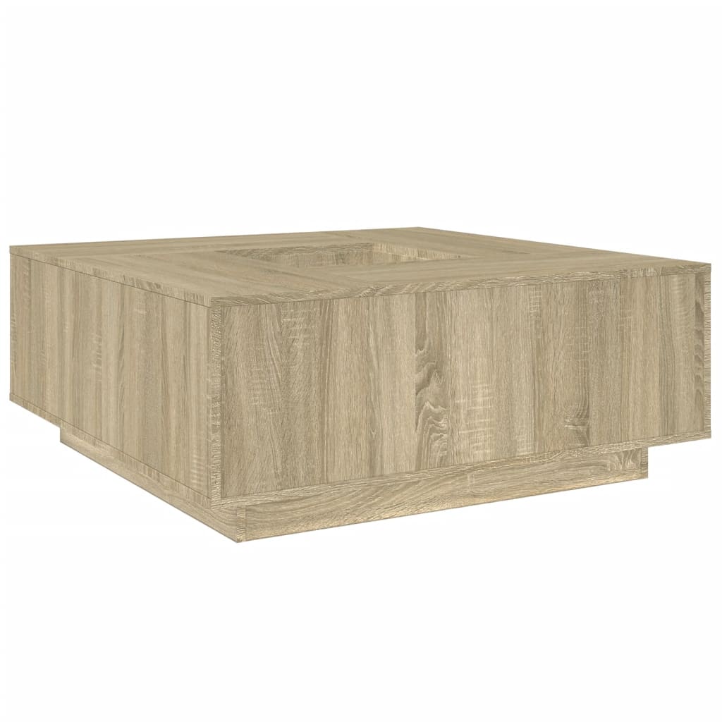 vidaXL Mesa de centro madera de ingeniería roble Sonoma 100x100x40 cm