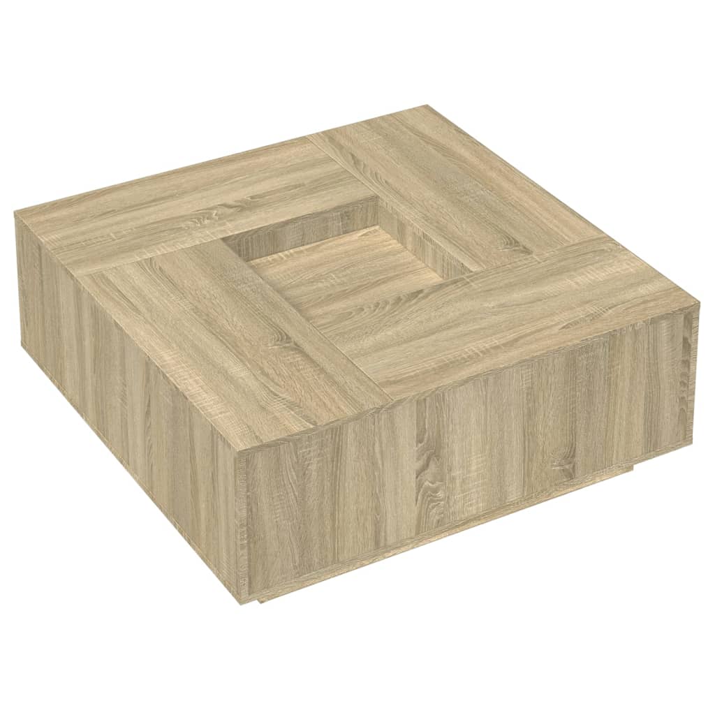 vidaXL Mesa de centro madera de ingeniería roble Sonoma 100x100x40 cm