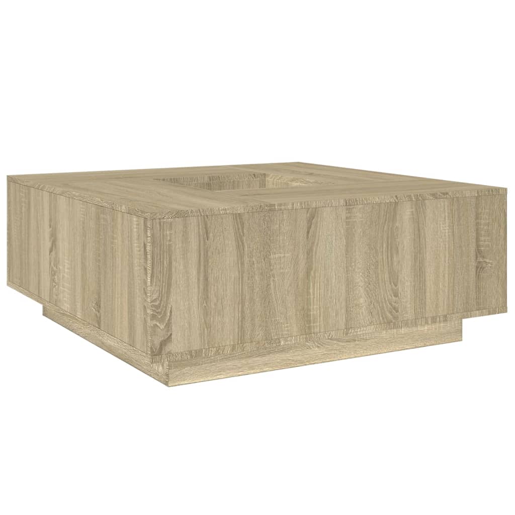 vidaXL Mesa de centro madera de ingeniería roble Sonoma 100x100x40 cm