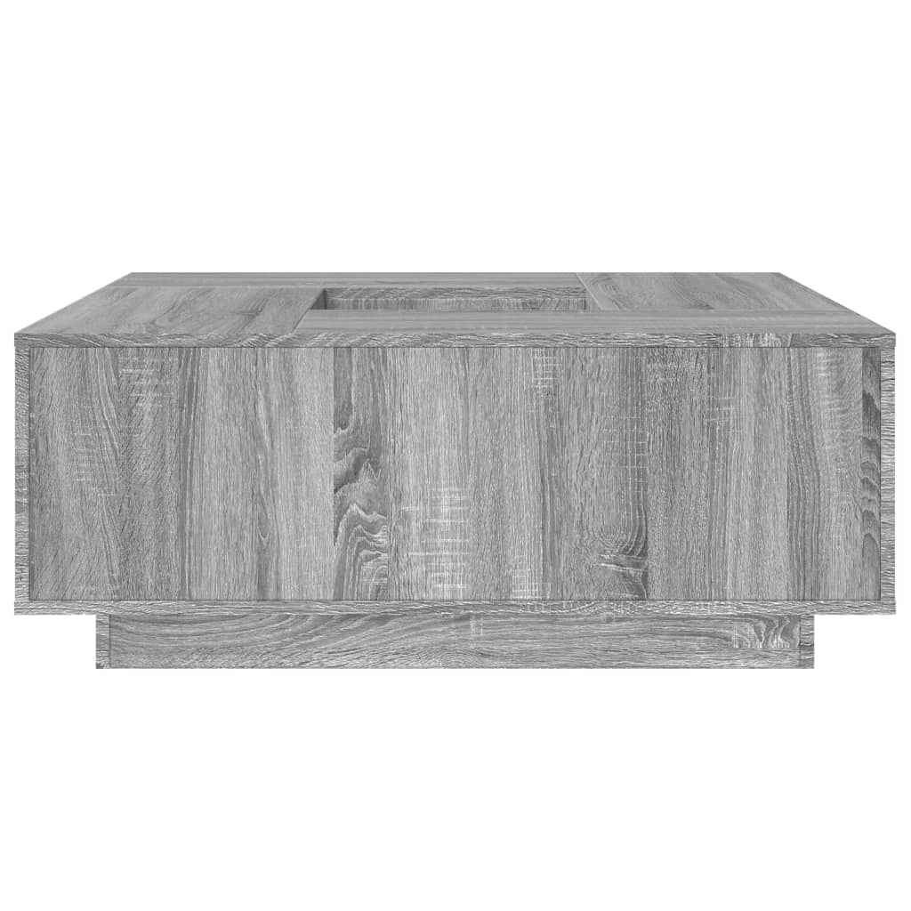 vidaXL Mesa de centro madera de ingeniería gris Sonoma 100x100x40 cm