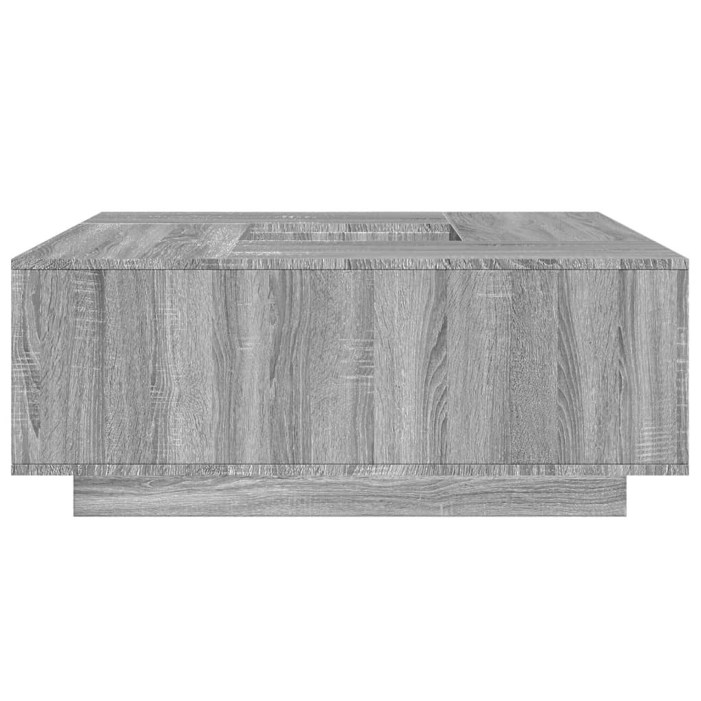 vidaXL Mesa de centro madera de ingeniería gris Sonoma 100x100x40 cm