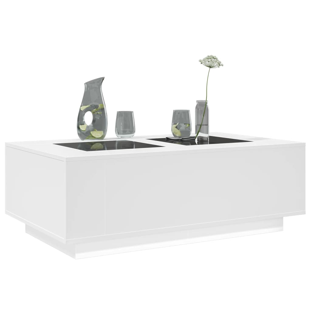 vidaXL Mesa de centro con LED Infinity blanca 116x69x40 cm