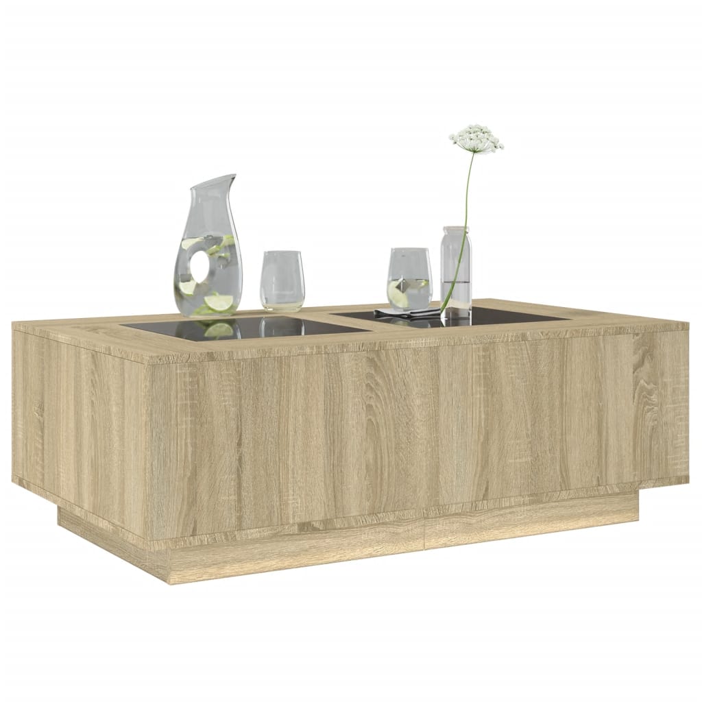 vidaXL Mesa de centro con Infinity LED roble Sonoma 116x69x40 cm