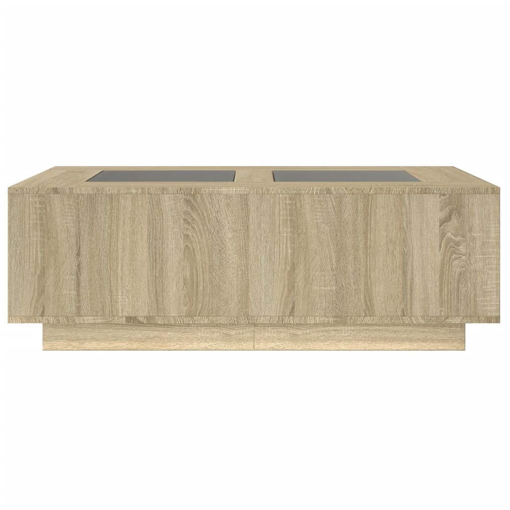 vidaXL Mesa de centro con Infinity LED roble Sonoma 116x69x40 cm