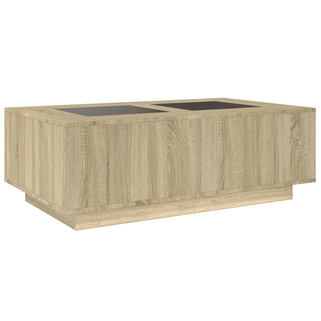 vidaXL Mesa de centro con Infinity LED roble Sonoma 116x69x40 cm