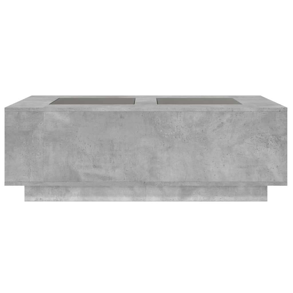 vidaXL Mesa de centro con Infinity LED gris hormigón 116x69x40 cm