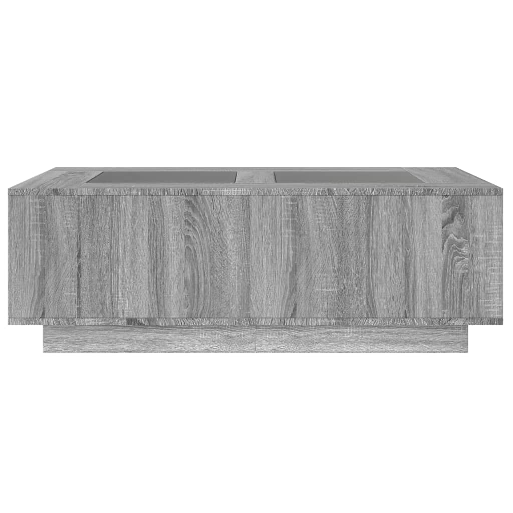 vidaXL Mesa de centro con Infinity LED gris Sonoma 116x69x40 cm