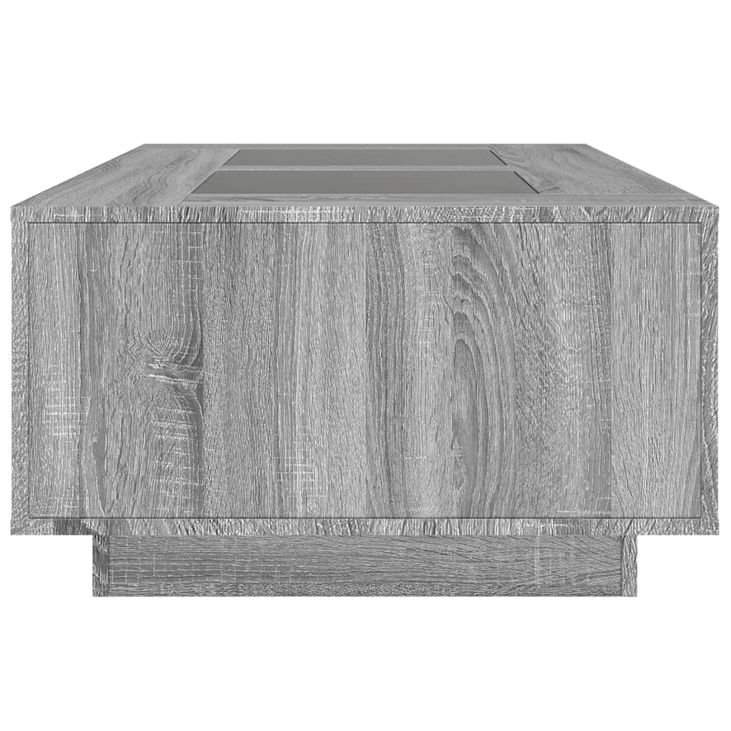 vidaXL Mesa de centro con Infinity LED gris Sonoma 116x69x40 cm